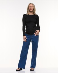 Soon Maternity - Relaxed Wide Leg Jeans