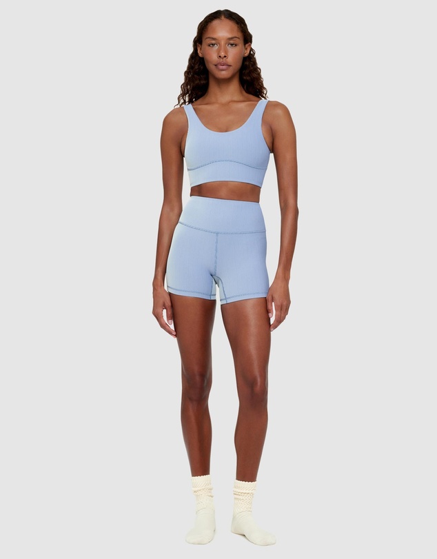 Zulu & Zephyr - Stripe Rib 4 Inch Bike Shorts