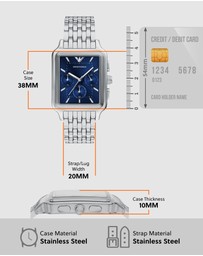 Emporio Armani - Silver Tone Chronograph Watch