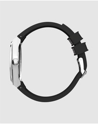 TIMEX - Q Timex® Continental GMT 39mm Synthetic Rubber Strap Watch