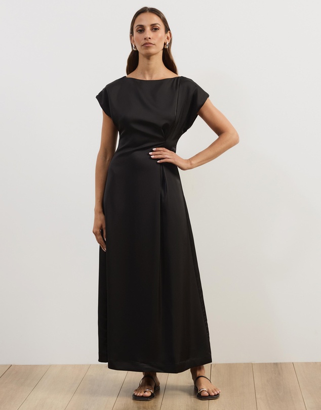 Atmos&Here - Rylee Boat Neck Midi Dress