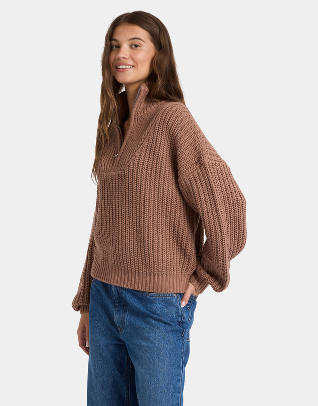 Roxy - Womens So Cozy Half Zip Jumper