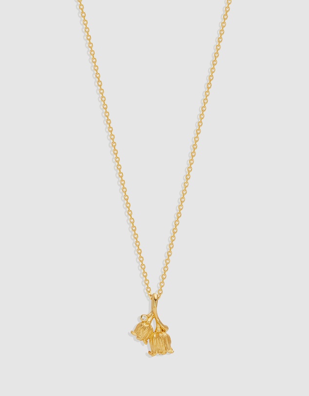 By Charlotte - Lily of the Valley May Birth Flower Necklace