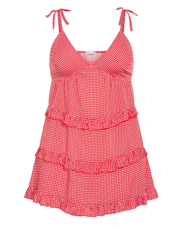 City Chic - Gigi Gingham Sleepwear Chemise