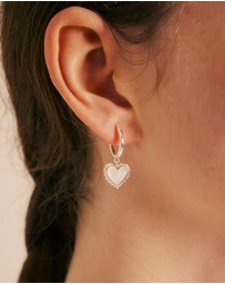 Karen Walker - Flaming Mother of Pearl Hoops