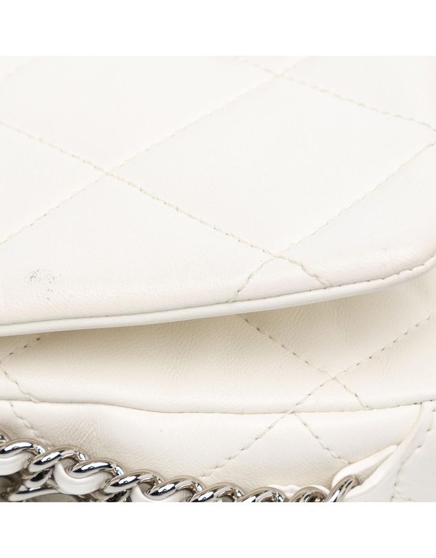 Chanel - Pre-Loved Mini Quilted Lambskin Chain Rows Flap