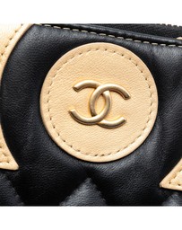 Pre-Loved by Azura Reborn - Pre-Loved Large CC Bicolor Quilted Lambskin Clutch