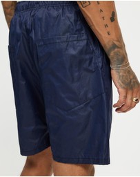 Surrounded By Ghosts - The Obsidian Coated Canvas Drawstring Shorts