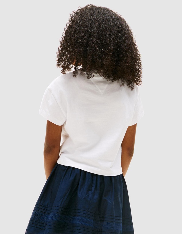 Tommy Hilfiger - Satin Logo Applique Relaxed T-Shirt - Teens