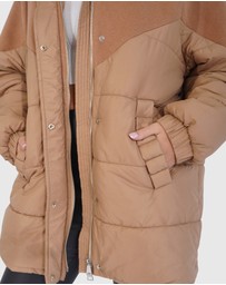 Belle & Bloom - Say It Again Quilted Jacket - Camel
