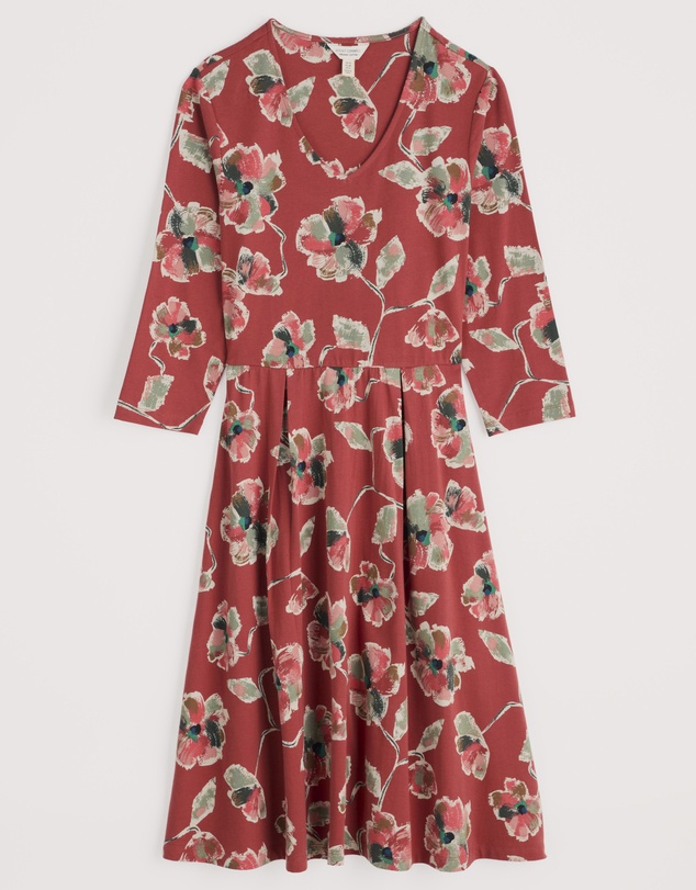 Seasalt - Seasalt Cornwall Red 3/4 Pier View Dress