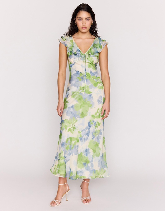 MINKPINK - Carrie Ruffled Midi Dress