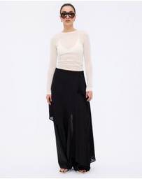 Minima Esenciales - Haze Semi Sheer Knit Top
