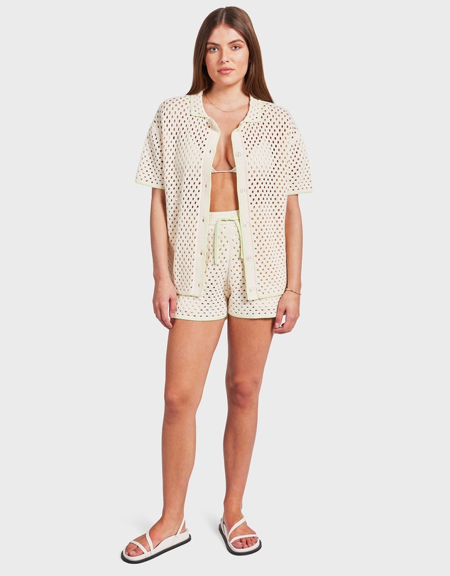 Academy Brand - Farrah Crochet Shirt