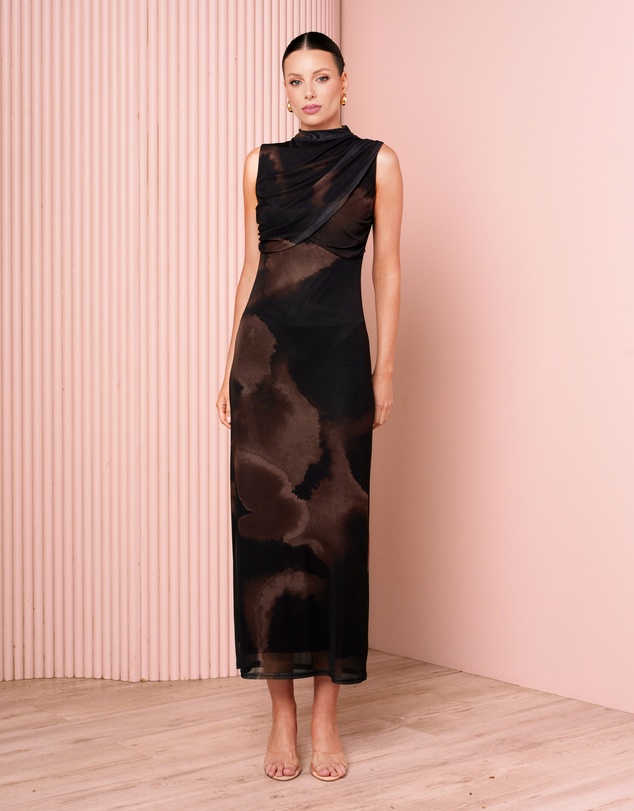 Azzurielle - Isolte Wrap Front Maxi Dress