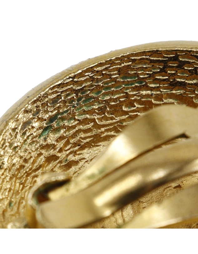 Pre-Loved by Azura Reborn - Pre-Loved Gold Plated Rue Cambon Medallion Clip On Earrings