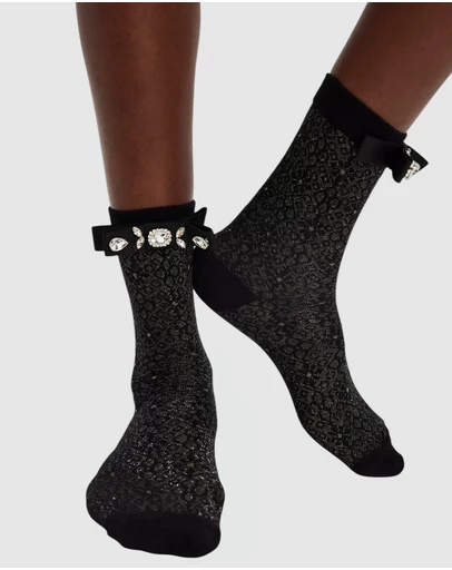High Heel Jungle - Crystal Craze Bow Sock