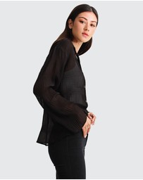 Belle & Bloom - Yoko Shirred Chiffon Blouse
