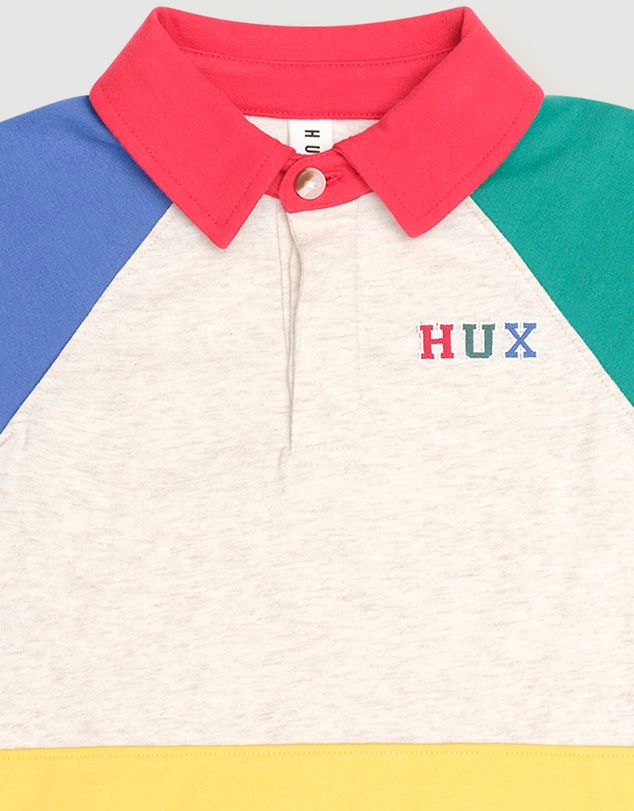 Huxbaby - Slouchy Colour Block Raglan Polo - Babies-Kids