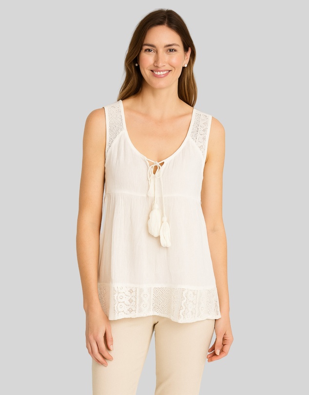 KAJA Clothing - Mariam Top Non-Sleeves White