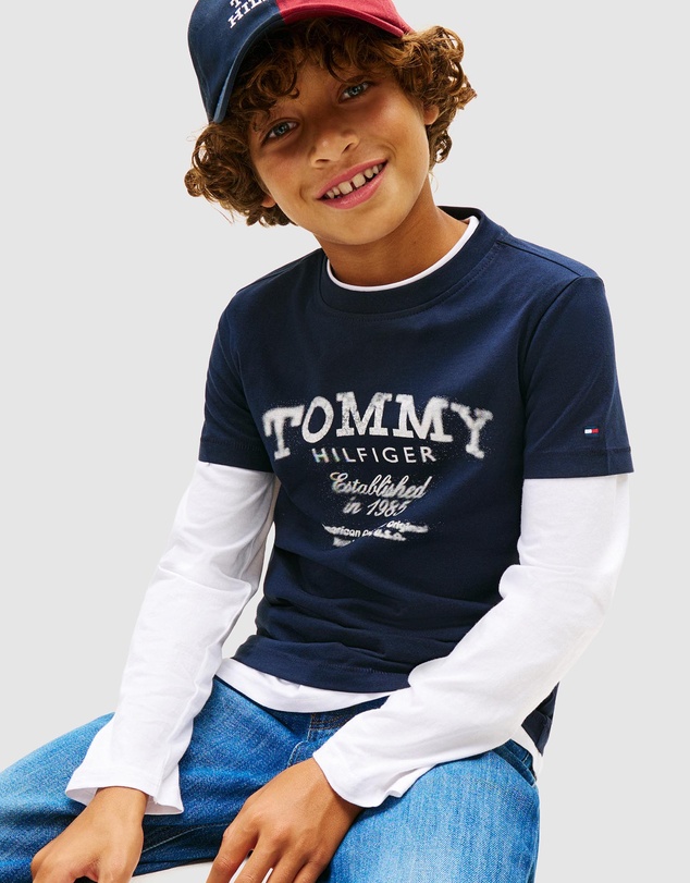 Tommy Hilfiger - Faded Print Short Sleeve Tee - Teens