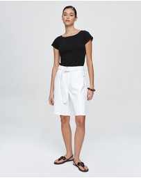 Marle - Belted Jean Shorts