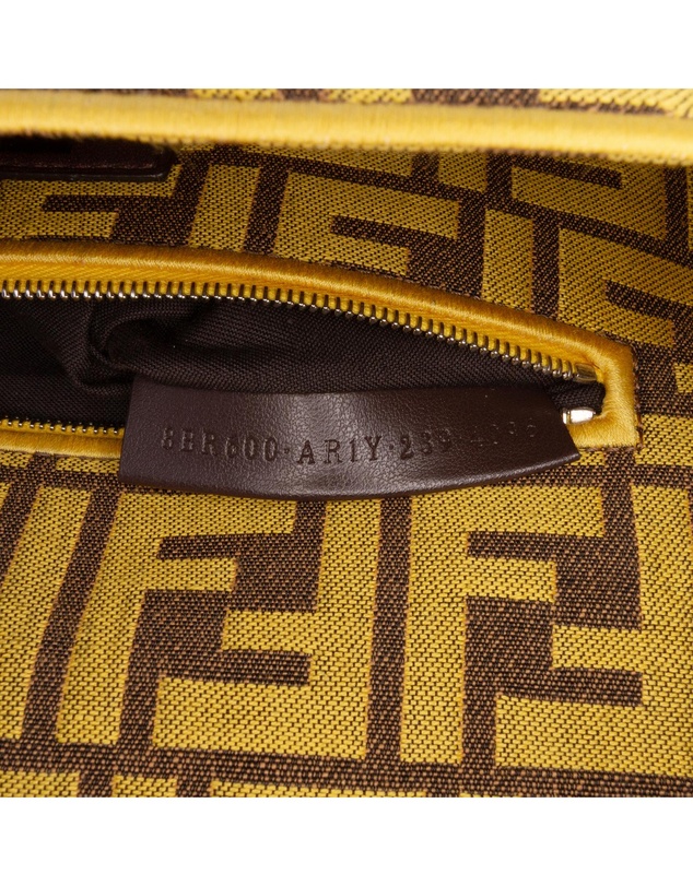 Pre-Loved by Azura Reborn - Pre-Loved fendi Patterned Textile Shoulder Bag with Adjustable Strap and Clasp Closure