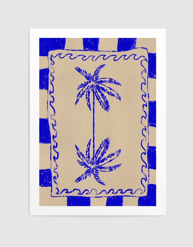Olive et Oriel - Coastal Charm by Shatha Al Dafai Art Print