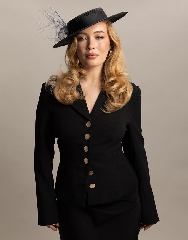 Morgan & Taylor - Nala Racewear Boater in Black