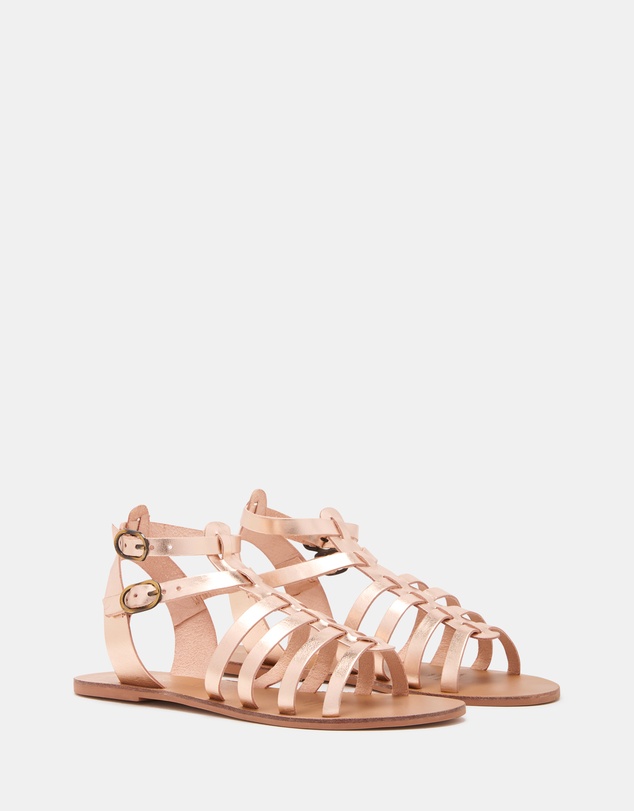 Just Because - Urdu Leather Flat Sandals