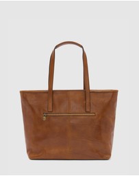 Florence - The Beatrice Tan Leather Tote Work Bag