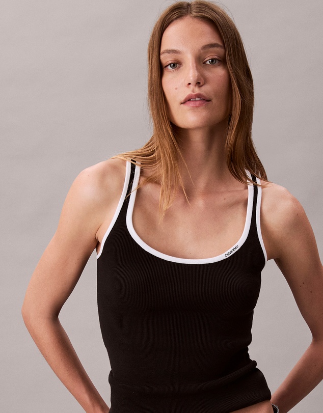 Calvin Klein Jeans - Contrast Trim Ribbed Tank Top