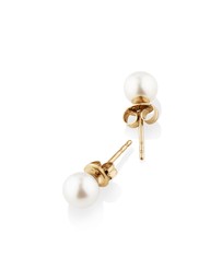Michael Hill - Stud Earrings with 5mm Round Cultured Freshwater Pearl in 10kt Yellow Gold