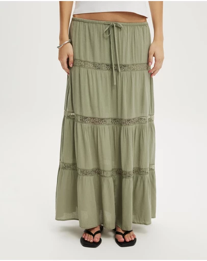 Cotton On - Haven Multi Tiered Maxi Skirt