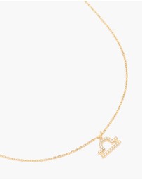 Lovisa - Waterproof Gold Plated Stainless Steel Cubic Zirconia Libra  Zodiac Sign Necklace