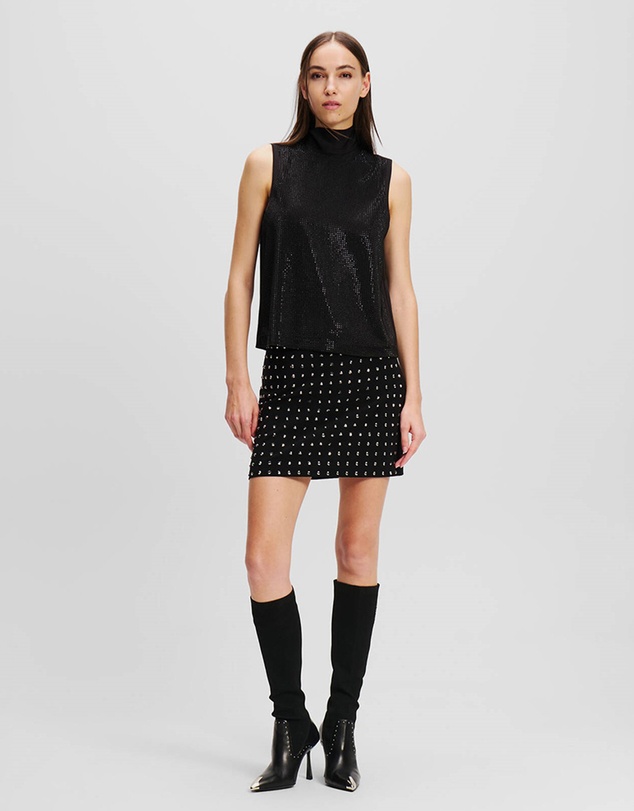 Karl Lagerfeld - Rhinestone Mini Skirt