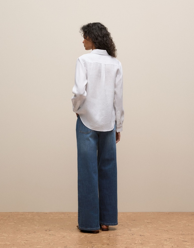 Trenery - Linen Classic Shirt in White