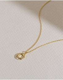 Wanderlust + Co - Alphabet Bubble Pendant Necklace - Letter O