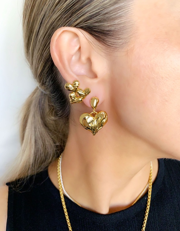 Jackie Mack - Lovebeat Heart Earrings