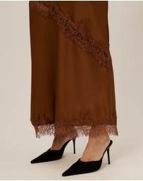 Tussah - Juliette Satin Lace Insert Maxi Skirt
