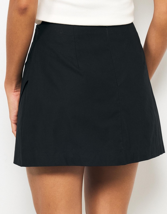 AERE - Kiki Poplin Wrap Mini Skirt