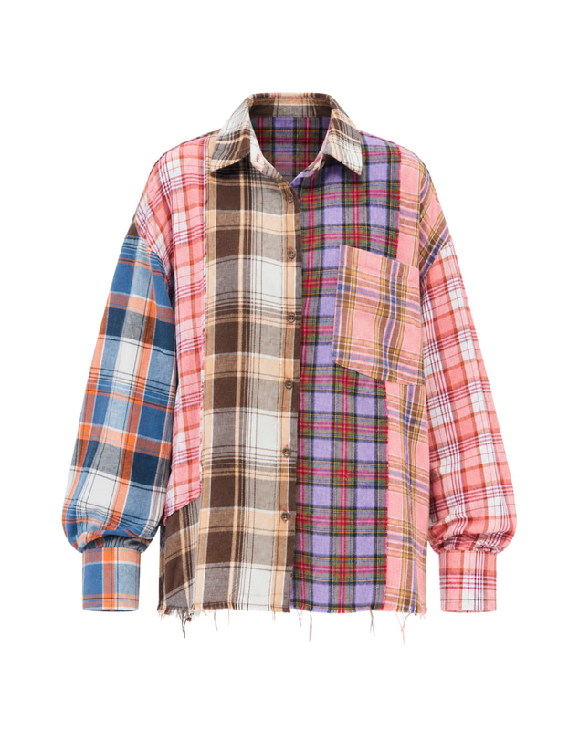 THE TALES - Patchwork Check Flannel Shirt