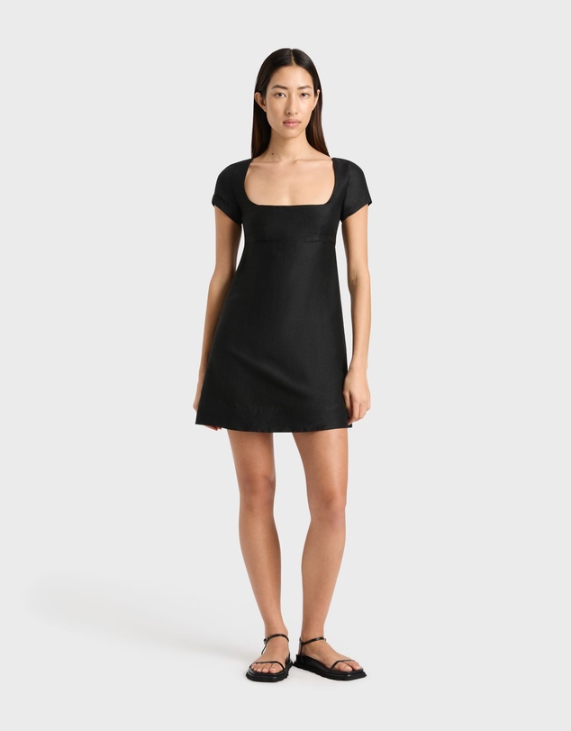 BONDI BORN - Bormio Round Neck Mini Dress