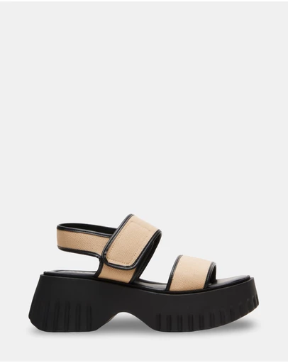 Steve Madden - Grover Black/Tan Sandals