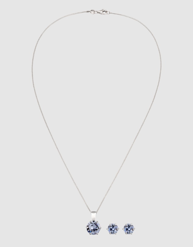 Elli Jewelry - Jewelry Set Crystal 925 Sterling Silver