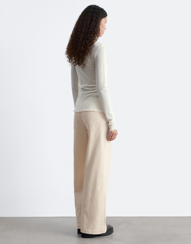 & Other Stories - Scalloped Mock-Neck Top