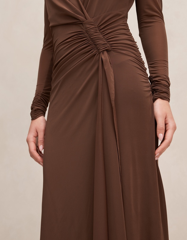 Forever New - Amara Draped Mesh Maxi Dress