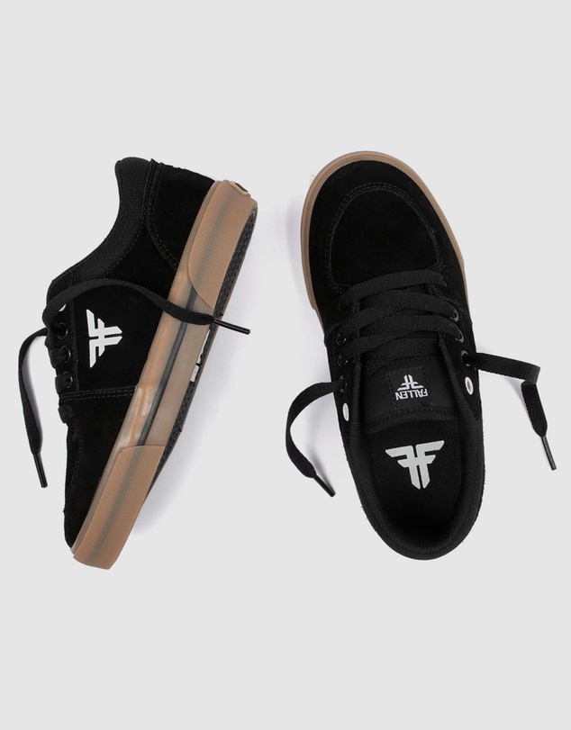 Fallen Footwear - Fallen Footwear Patriot Kids Gum Vulcanised Sole Shoes Black/White