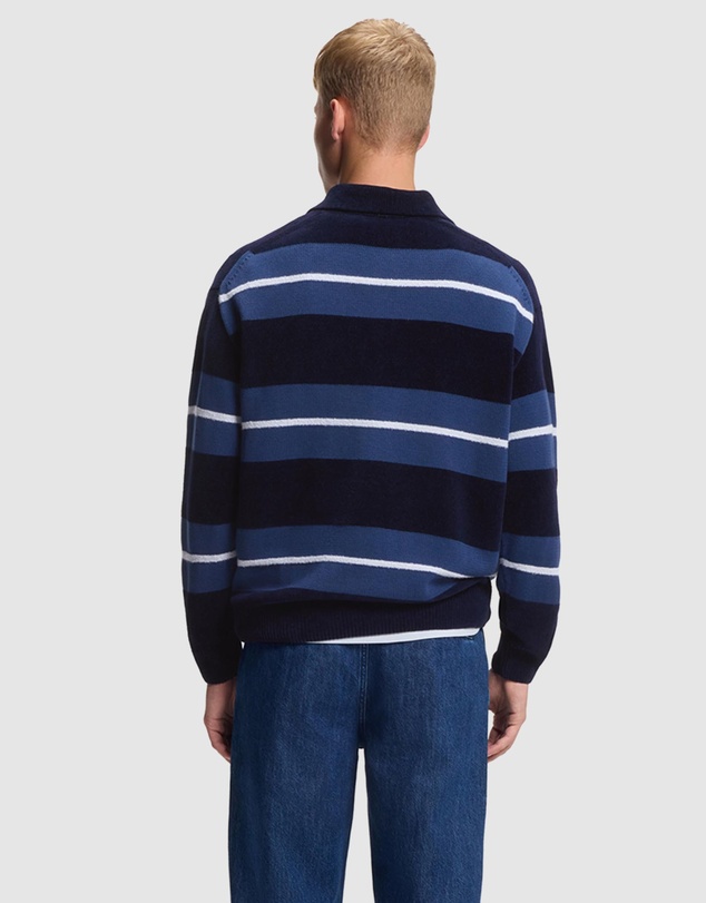 BOSS - Cotton-Blend Knit Polo With Block Stripes