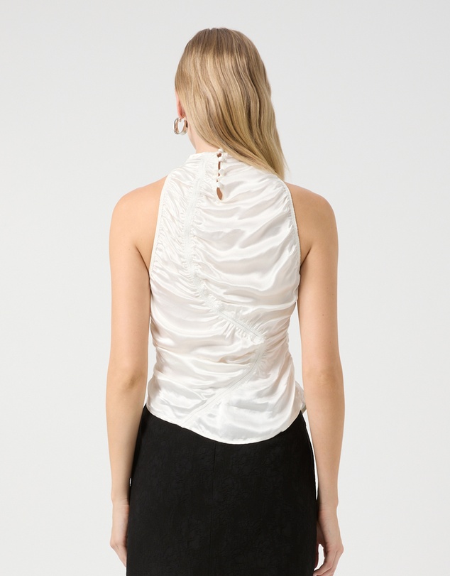 Third Form - Elemental Ruched Top | White